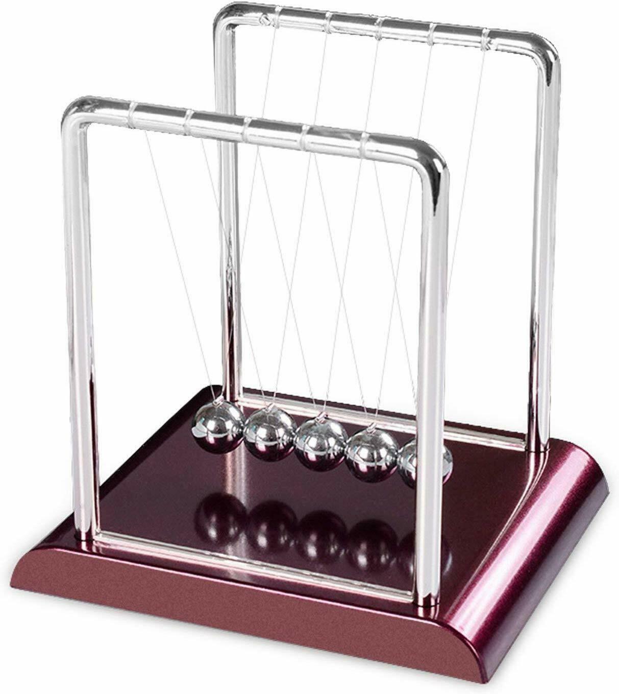 Newtons Cradle Office Desk Toy Kenetic Education Gravity Balance Balls - Image 2