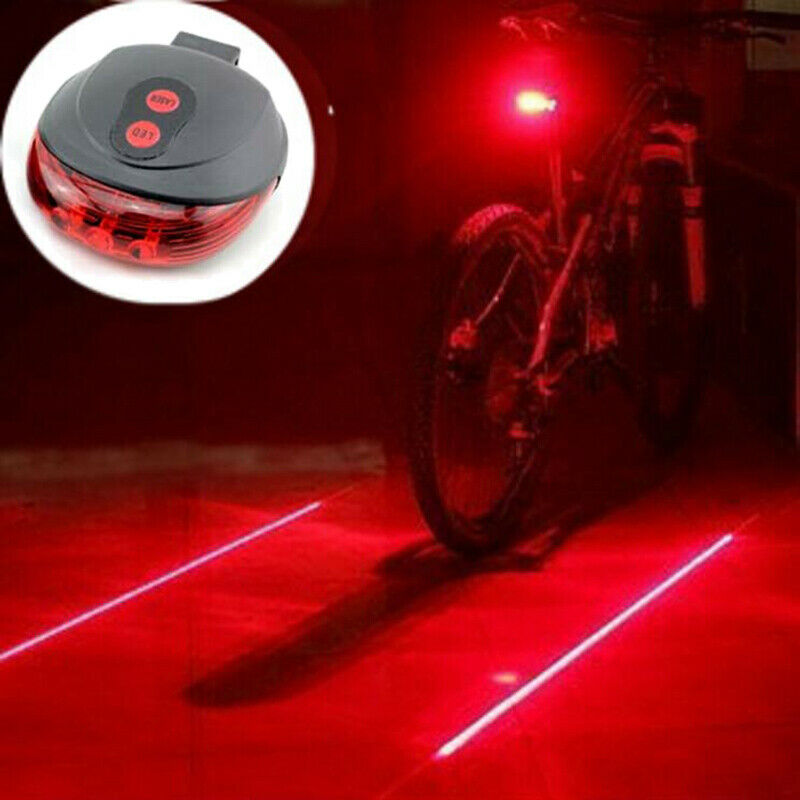 N1- Bike Light Rear Tail 5 LED + 2 Laser Flashing Safety Warning, High flash Leaser Beam for your Bicycle - Image 2