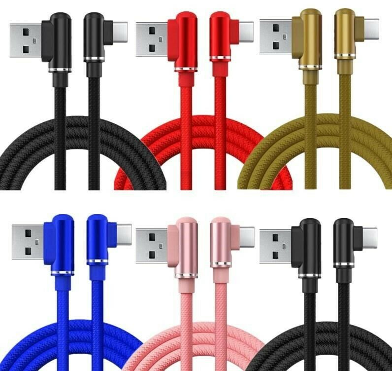 Universal 6Ft / 3Ft 90 Degree Angle USB Lightning Cable 2A Data Sync Charging for Apple iPhone, iPad, iPod - Image 3