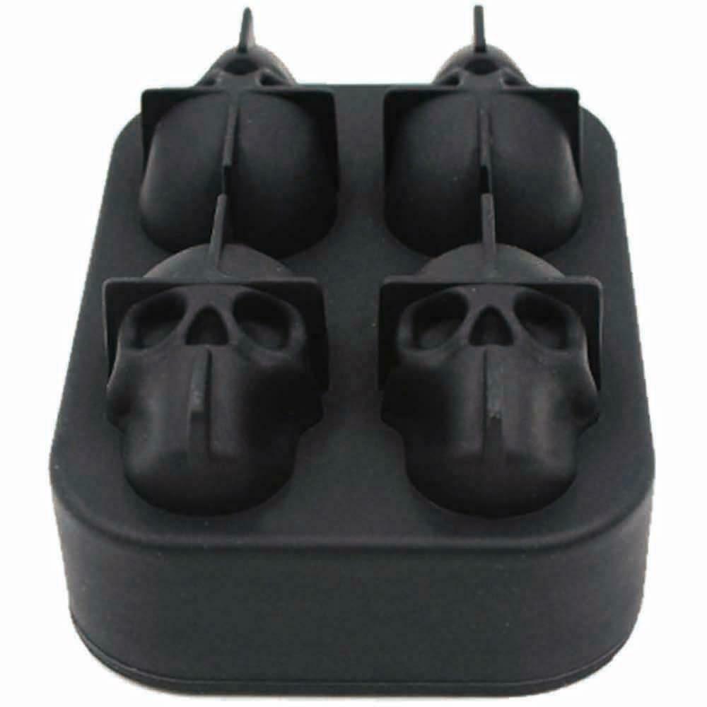 Silicone 3D Skull ICE Cube Tray Maker Round Ball Sphere Mold Whiskey Cocktails - Image 5