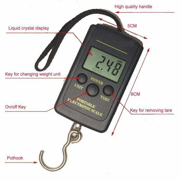 N1 Digital Hanging Luggage Scale, Portable Handheld Baggage Scale, 88 Pounds - Image 3