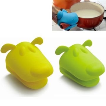 Silicone Oven Gloves Heat Resistant Mini Mitt Pot Holder Dog Head Shaped - Image 7