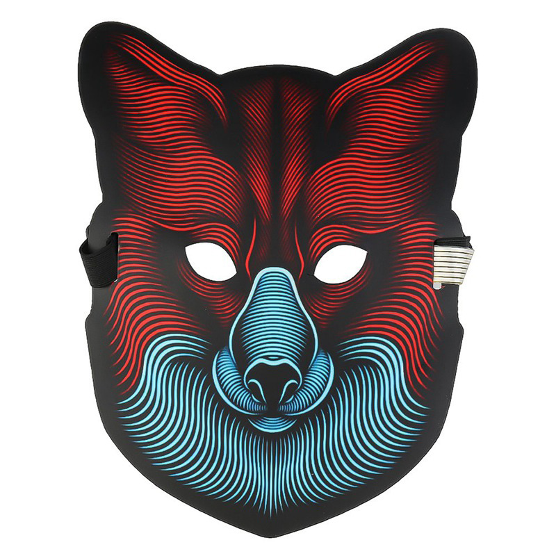 Halloween LED Glowing Mask with Voice Control and 3D Dance feature, Light Up The Purge Party - Image 11