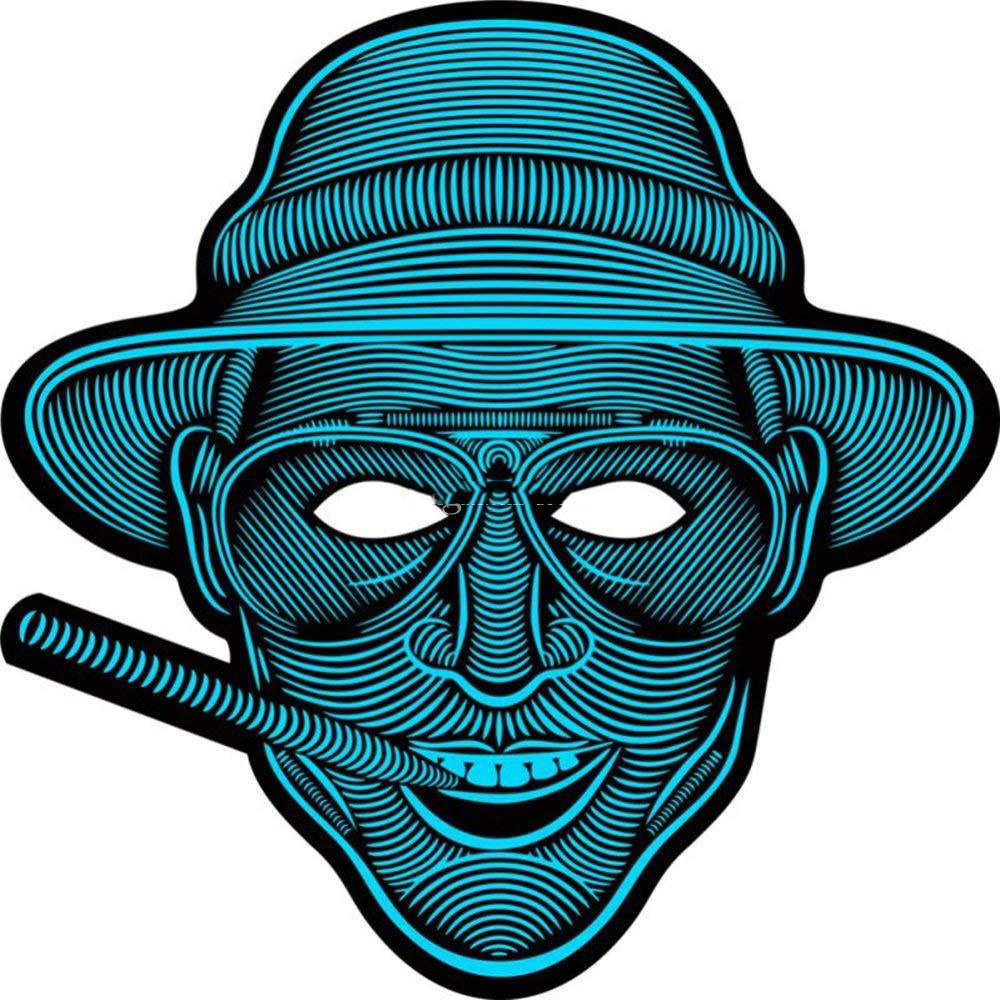 Halloween LED Glowing Mask with Voice Control and 3D Dance feature, Light Up The Purge Party - Image 13