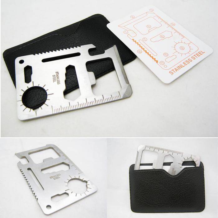 N1 Multi Tool 11 in 1 Wallet Thin Survival Pocket Size Credit Card Knife, Multifunction Outdoor Hunting, Survival Camping ,Military - Image 5