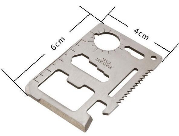 N1 Multi Tool 11 in 1 Wallet Thin Survival Pocket Size Credit Card Knife, Multifunction Outdoor Hunting, Survival Camping ,Military - Image 12