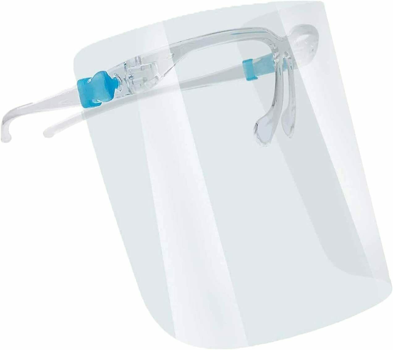 Protective Face Shield Beard Design, Fully Transparent Face and Eye Protection from Droplets and Saliva with Reusable Glasses and Replaceable Shield PPE - Image 2
