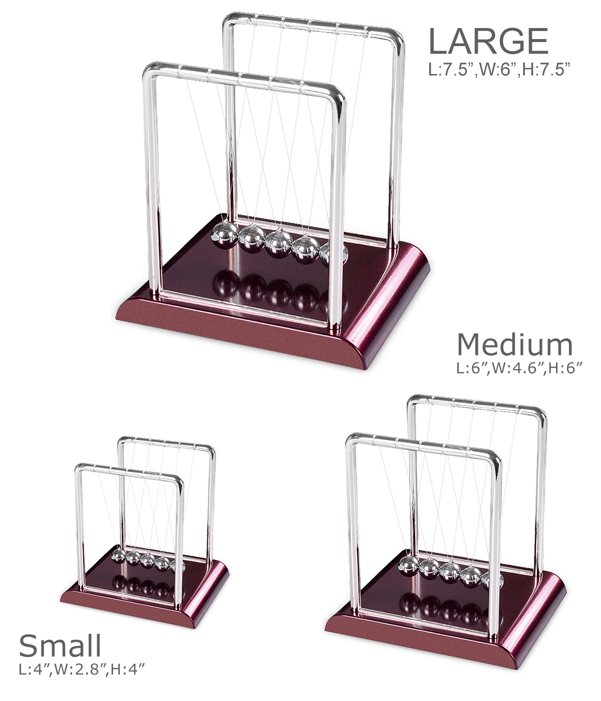 Newtons Cradle Office Desk Toy Kenetic Education Gravity Balance Balls - Image 8