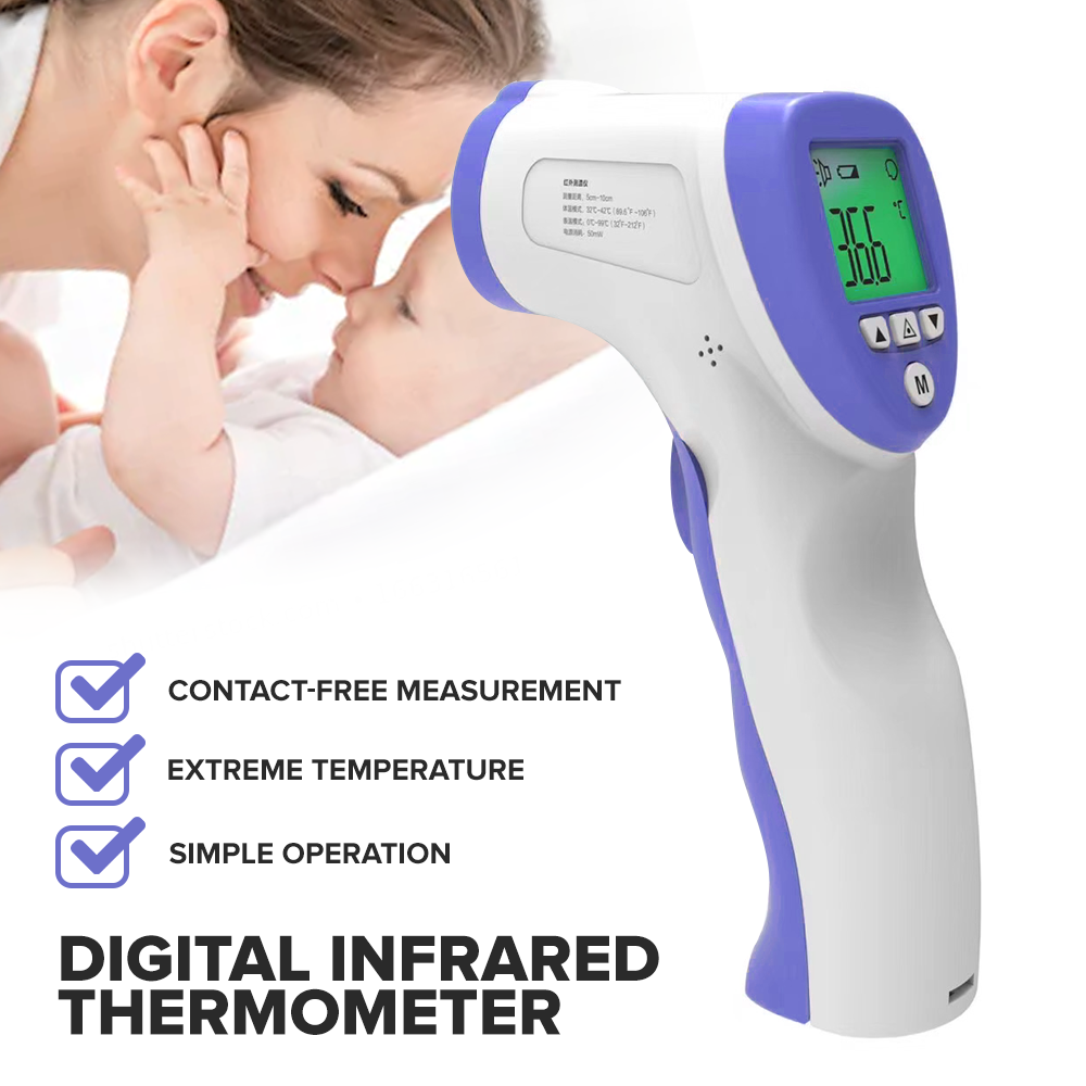 Forehead Digital Thermometer, Non-Contact Infrared Thermometer for Adults and Kids, Food Bottle Readings, Baby Thermometer, Forehead Thermometer, Ear Thermometer with Fever Alarm - Image 2