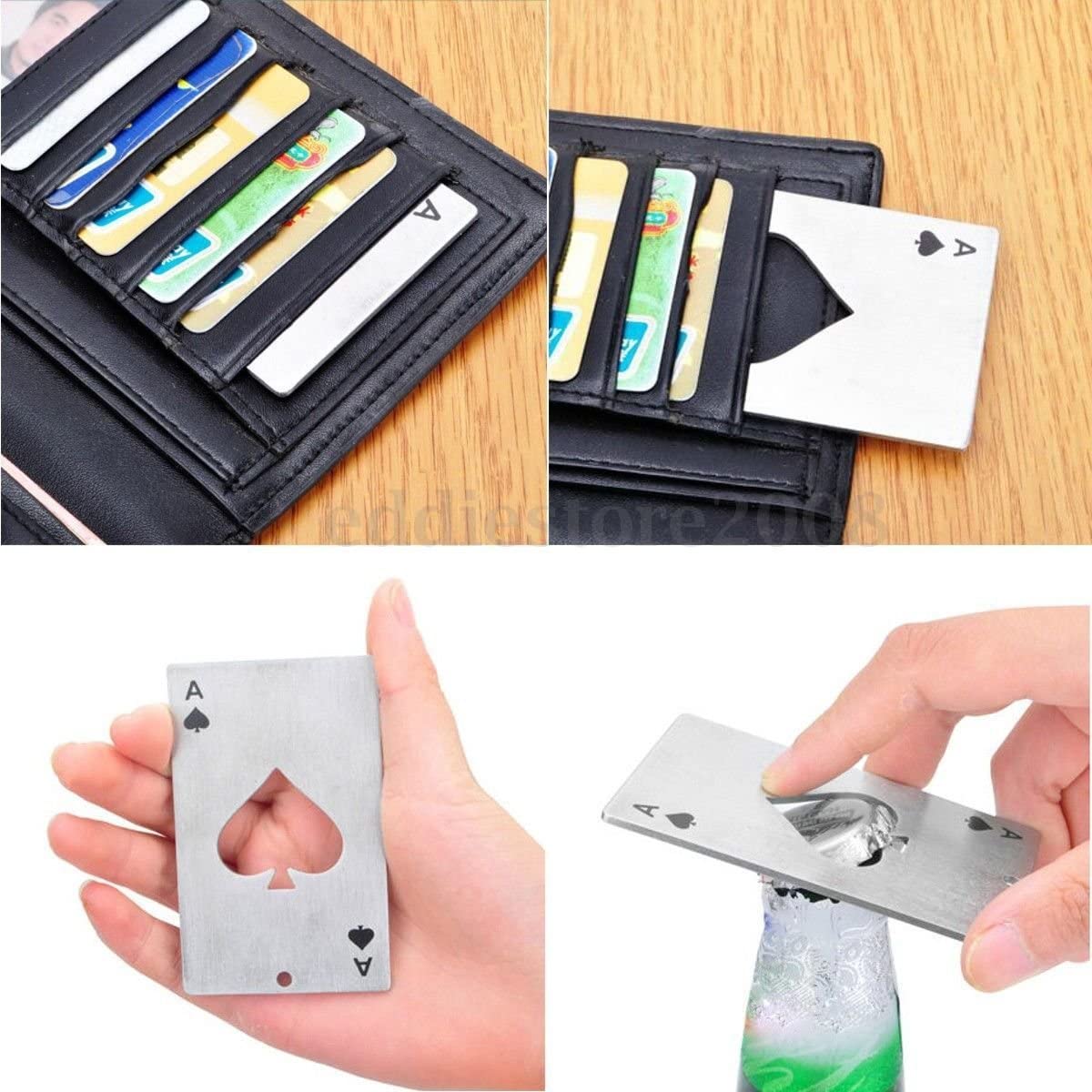N1- Bottle Opener , Credit Card Size Stainless Steel Bottle Openers High Quality Thick Stainless Steel - Image 2