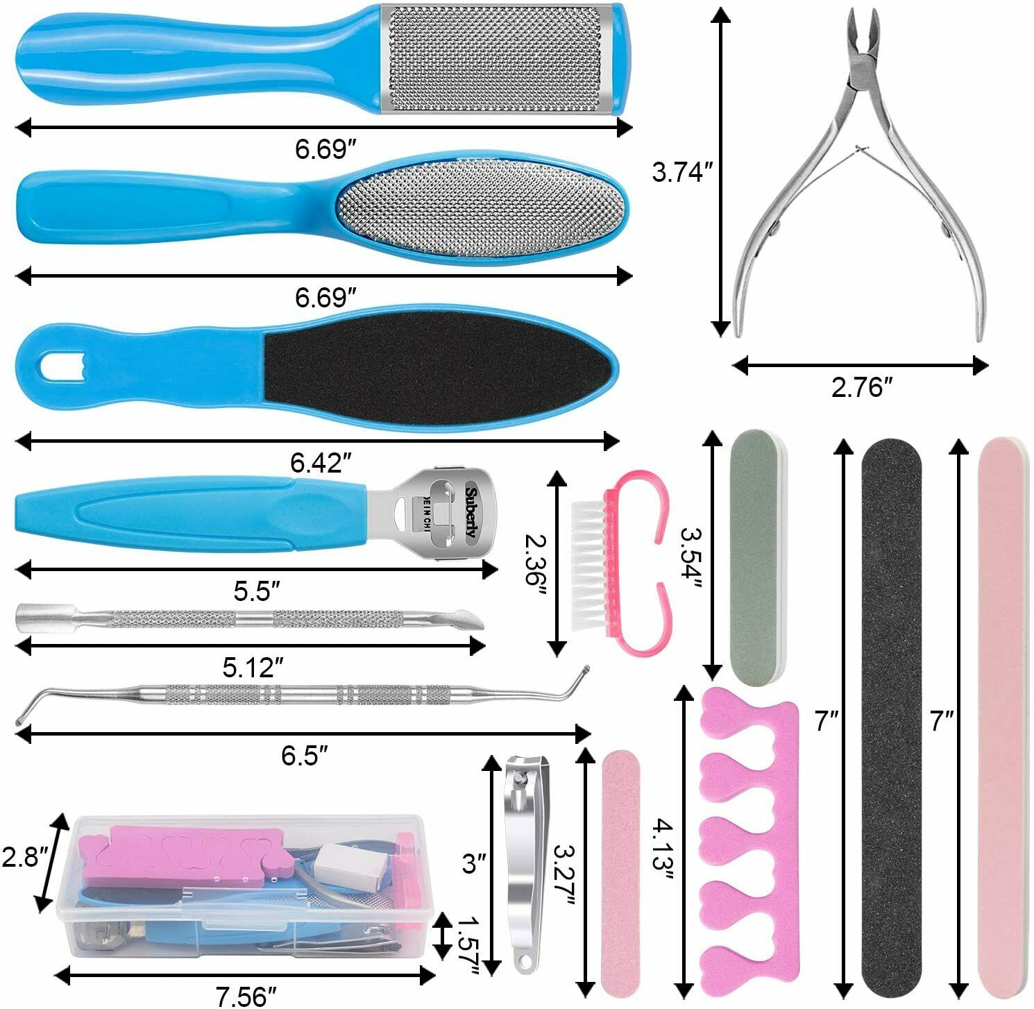 Professional Stainless Steel Pedicure Tools Set 20 in 1, Foot Care Kit - Image 4