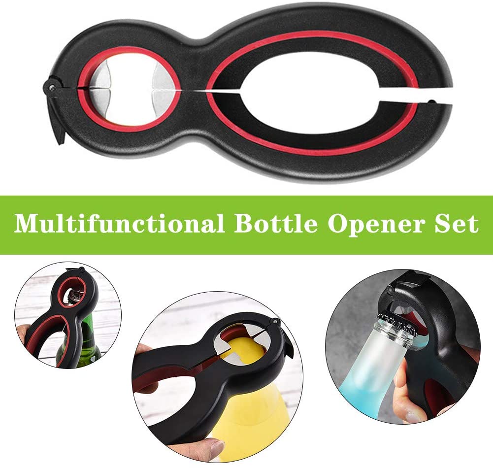 6 in 1 Multi Opener Jar Bottle Can Opener for Weak Hands, Non-Slip, Easy Grip for Seniors and Arthritic Hands - Image 3