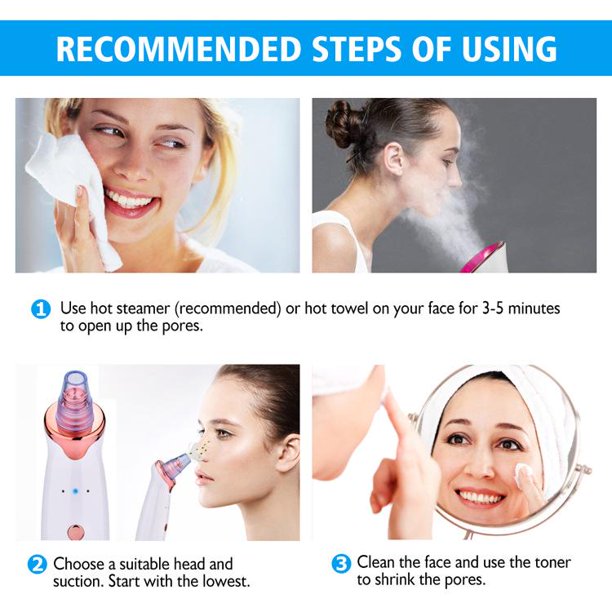 N1 Electric Blackhead Remover Pore Vacuum Suction Dermabrasion Face Cleaner - Image 8