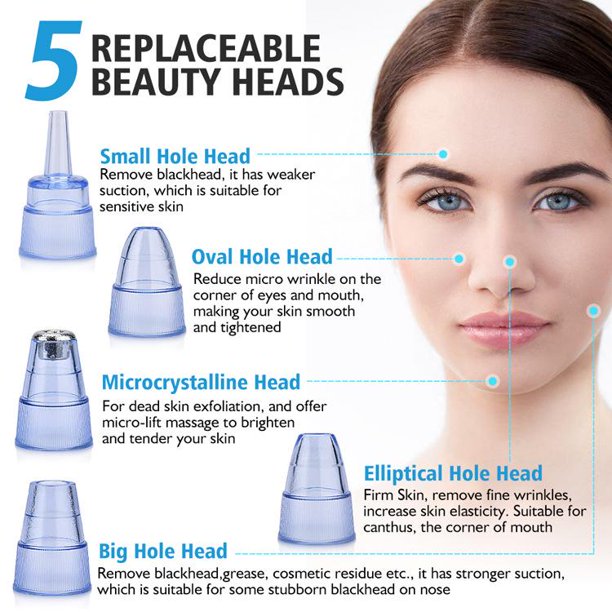 N1 Electric Blackhead Remover Pore Vacuum Suction Dermabrasion Face Cleaner - Image 9
