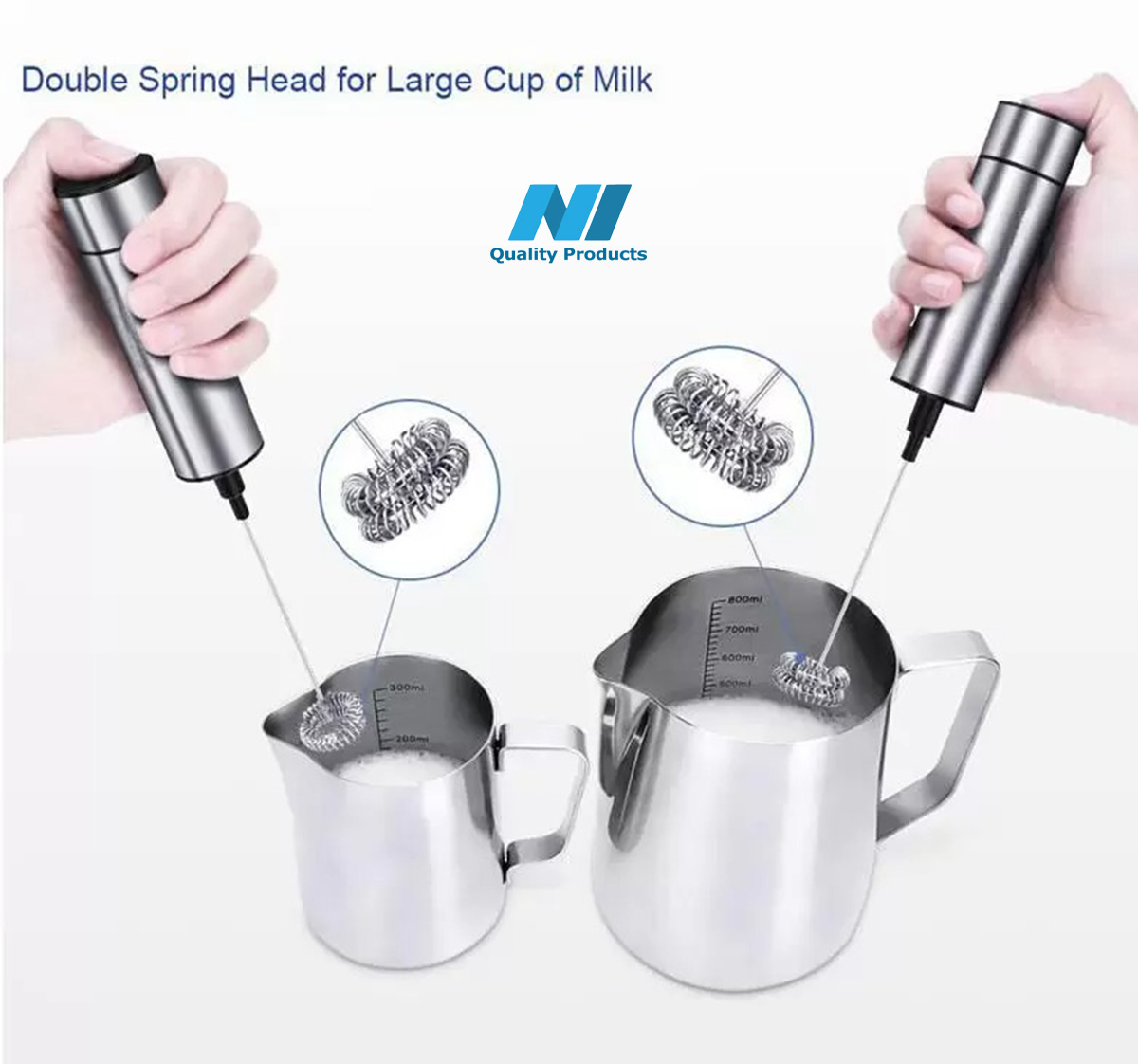 N1- Electric Milk Frother Powerful 22000 RPM Motor, High Quality Stainless Steel Drink Foamer Whisk Mixer Stirrer Coffee Eggbeater Cappuccino Latte Maker - Image 9