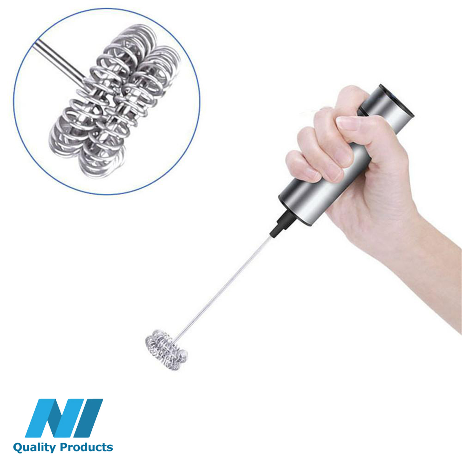 N1- Electric Milk Frother Powerful 22000 RPM Motor, High Quality Stainless Steel Drink Foamer Whisk Mixer Stirrer Coffee Eggbeater Cappuccino Latte Maker - Image 7