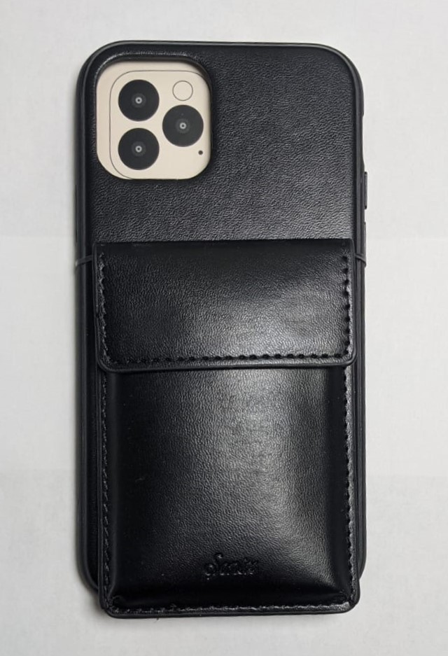 Tres Case Crossbody iPhone 11 Pro Leather Wallet Case- Black - Image 2