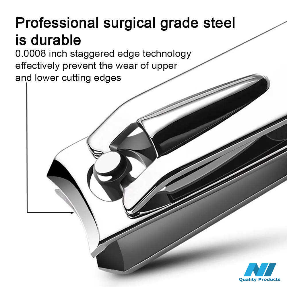 N1- Manicure Tools Set 7 in 1, Nail Care Tools with Luxurious Travel Case, Professional Stainless Steel Nail Clippers Set, Tweezers, Nail file, Eyebrow Scissors - Image 8