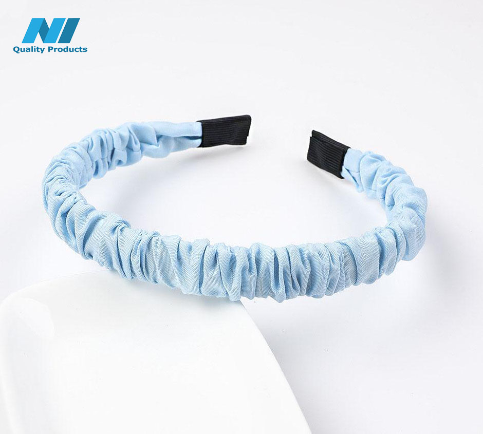 N1 Wrinkled Hairband Casual Design Women's Hair Hoop Headband, Hair Accessories - Image 6