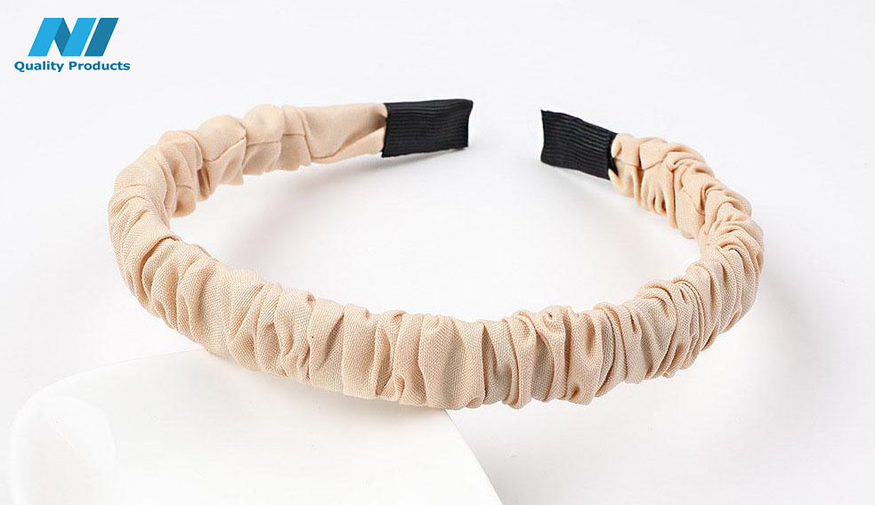 N1 Wrinkled Hairband Casual Design Women's Hair Hoop Headband, Hair Accessories - Image 7