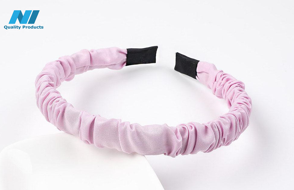 N1 Wrinkled Hairband Casual Design Women's Hair Hoop Headband, Hair Accessories - Image 8