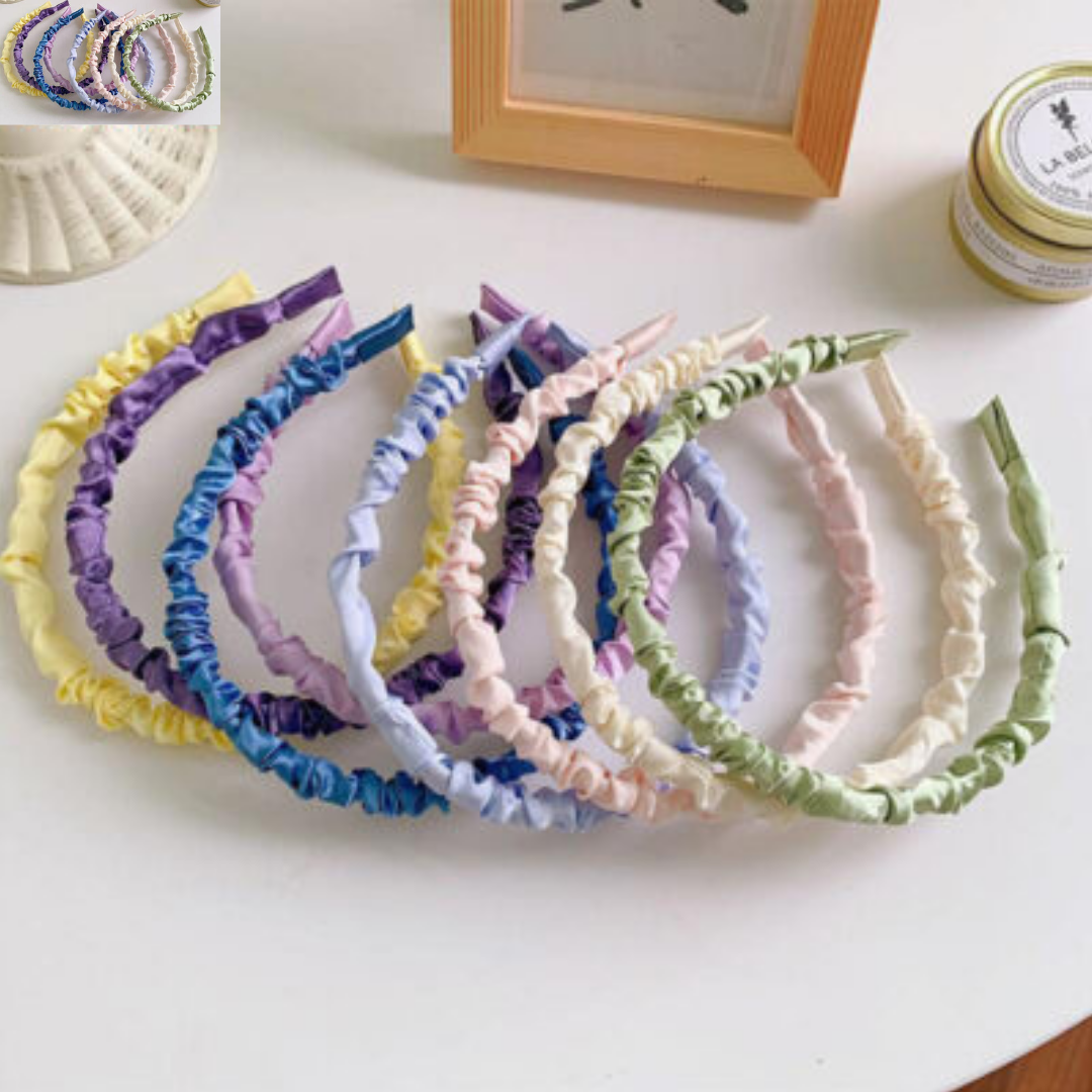 N1 Wrinkled Hairband Casual Design Women's Hair Hoop Headband, Hair Accessories - Image 4