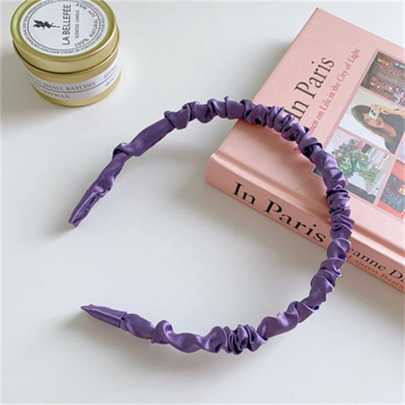 N1 Wrinkled Hairband Casual Design Women's Hair Hoop Headband, Hair Accessories - Image 16