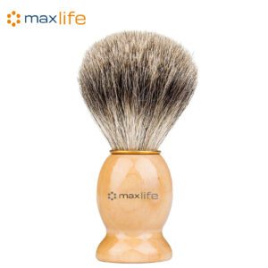 Max Life Shaving Brush Perfect Shave Barber Hard Wooden Handle Soft Badger Hair Feel