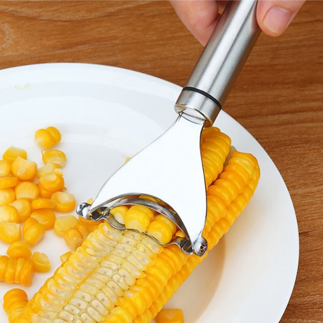 2 Pack Corn Peeler, Stainless Steel Corn Thresher Corn Planer Cutter Corn Scraper Cob Remover Tool - Image 4