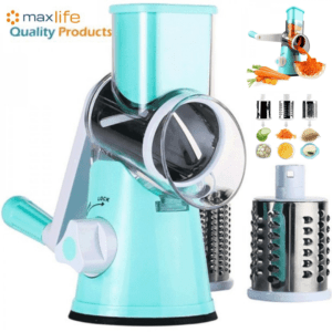 Rotary Cheese Grater, 3 Interchangeable Blades, Powerful Suction, Dishwasher Safe, Mandolines & Slicers