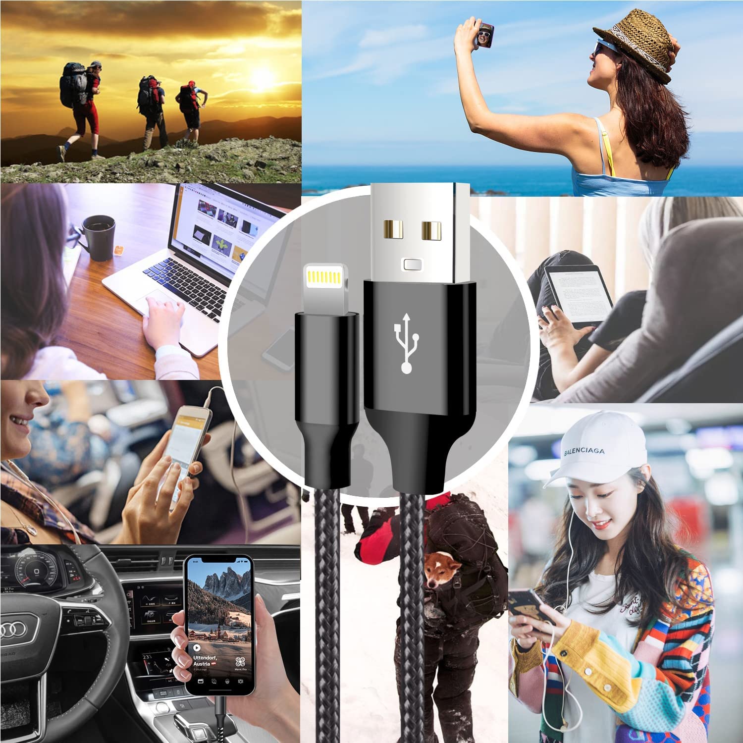 Max Life 10FT Lightning Cable, Fast Charging USB Charger Cord, Compatible with iPhone and iPad – Black - Image 6