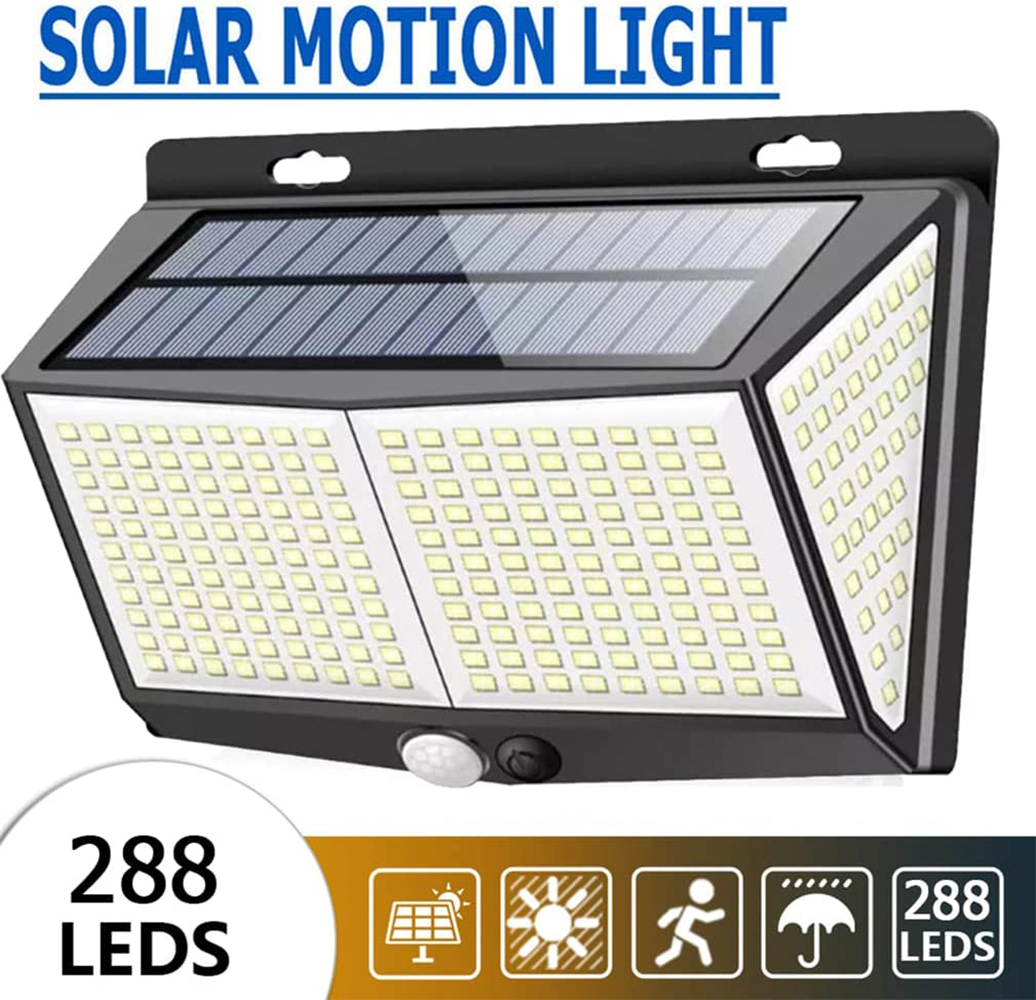 Solar Power 288 LED Lights PIR Motion Sensor Outdoor Security Lamp Wall - Image 2