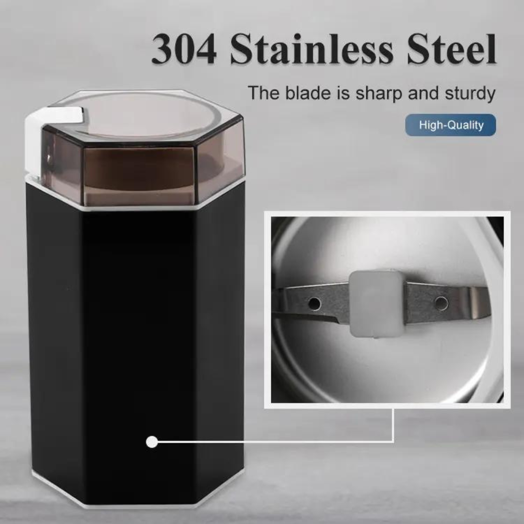 Electric Coffee Spice Herb Grinder Machine with Stainless Steel Blade & Bowl Kitchen Tools - Image 3