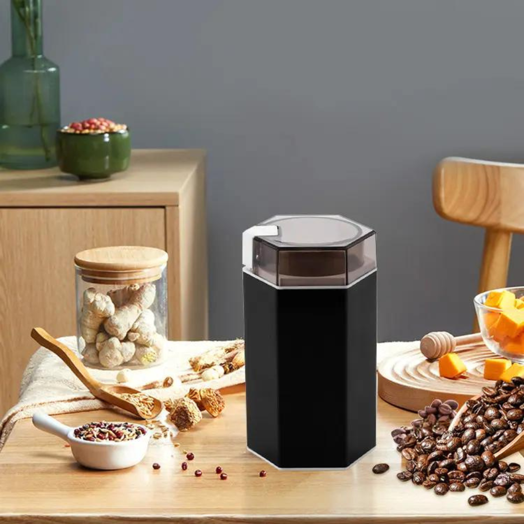 Electric Coffee Spice Herb Grinder Machine with Stainless Steel Blade & Bowl Kitchen Tools - Image 4