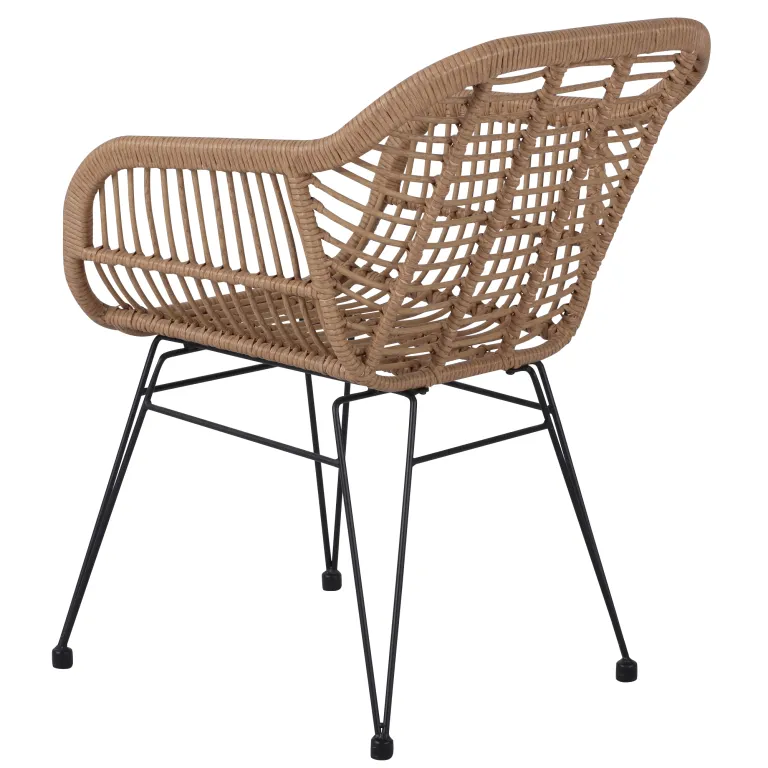 Nicole Miller Patio 3 Piece Wicker Bistro Set with Cushions - Image 6