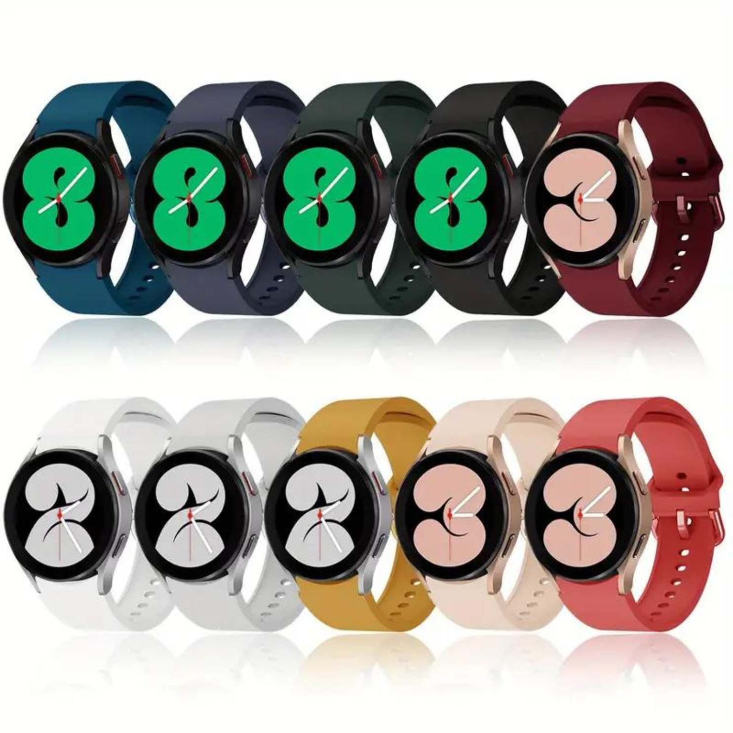 20mm Sport Silicone Band for Samsung Galaxy Watch 4 (40mm/44mm), Active 2, Galaxy Watch 5 Pro (45mm), and Galaxy Watch 5 - Image 6